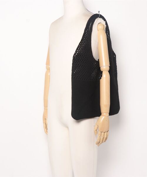 SpRay(スプレイ)の「ニットマルシェバッグ(トートバッグ・レディース・ホワイト/ブラック/ベージュ/ブラウン/グレー/イエロー/ブルー/ライトグリーン/モカ・FREE)」の12枚目の写真