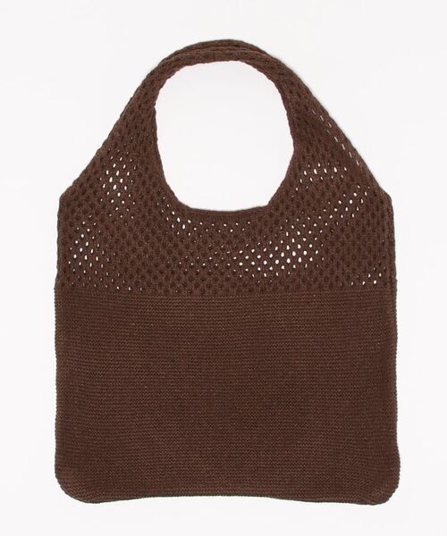 SpRay(スプレイ)の「ニットマルシェバッグ(トートバッグ・レディース・ホワイト/ブラック/ベージュ/ブラウン/グレー/イエロー/ブルー/ライトグリーン/モカ・FREE)」の16枚目の写真