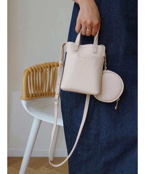 TRUNC（トランクエイティーエイト）の「Mini Shoulder ＆ Round Purse（ショルダーバッグ・レディース・アイボリー/ブラック/ベージュ・FREE）」の9枚目の写真