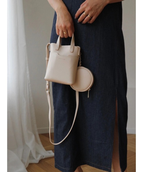 TRUNC（トランクエイティーエイト）の「Mini Shoulder ＆ Round Purse（ショルダーバッグ・レディース・アイボリー/ブラック/ベージュ・FREE）」の17枚目の写真