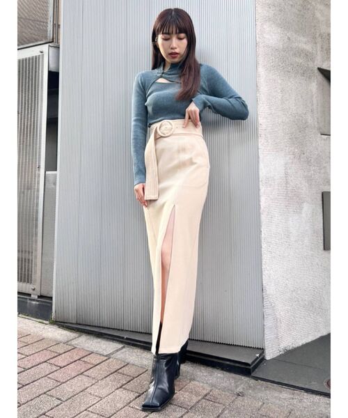 MURUA（ムルーア）の「ディープスリットペンシルスカート（スカート・レディース・ブラック/ブラウン/カーキ/アイボリー・1/2）」の22枚目の写真