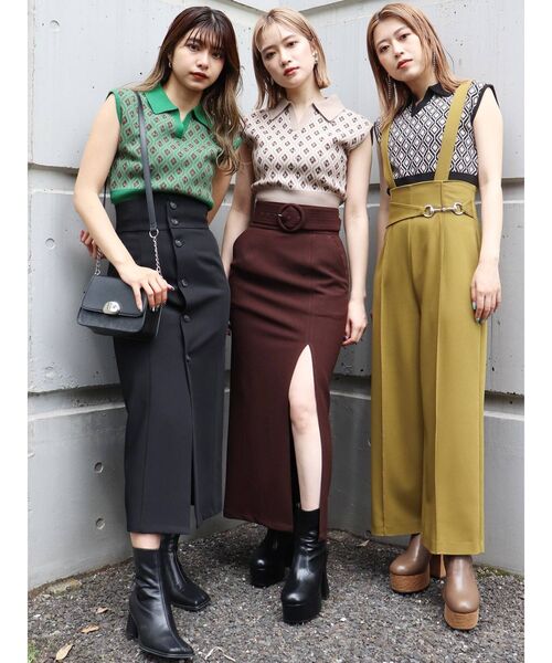 MURUA（ムルーア）の「ディープスリットペンシルスカート（スカート・レディース・ブラック/ブラウン/カーキ/アイボリー・1/2）」の21枚目の写真