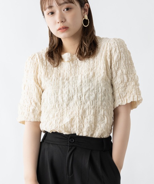 mebole(メボレ)の「パステルワッシャートップス(Tシャツ/カットソー・レディース・ホワイト/ピンク/ブルー/グリーン/アイボリー・FREE)」の3枚目の写真