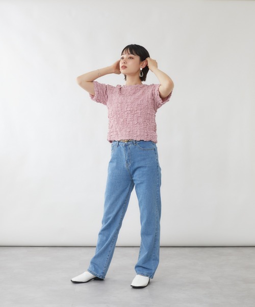 mebole(メボレ)の「パステルワッシャートップス(Tシャツ/カットソー・レディース・ホワイト/ピンク/ブルー/グリーン/アイボリー・FREE)」の21枚目の写真