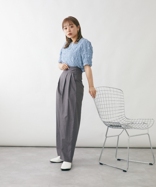 mebole(メボレ)の「パステルワッシャートップス(Tシャツ/カットソー・レディース・ホワイト/ピンク/ブルー/グリーン/アイボリー・FREE)」の17枚目の写真