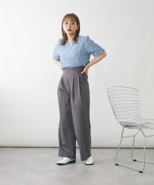 mebole(メボレ)の「パステルワッシャートップス(Tシャツ/カットソー・レディース・ホワイト/ピンク/ブルー/グリーン/アイボリー・FREE)」の18枚目の写真