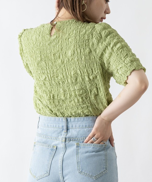 mebole(メボレ)の「パステルワッシャートップス(Tシャツ/カットソー・レディース・ホワイト/ピンク/ブルー/グリーン/アイボリー・FREE)」の12枚目の写真