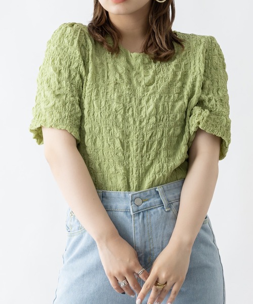 mebole(メボレ)の「パステルワッシャートップス(Tシャツ/カットソー・レディース・ホワイト/ピンク/ブルー/グリーン/アイボリー・FREE)」の11枚目の写真