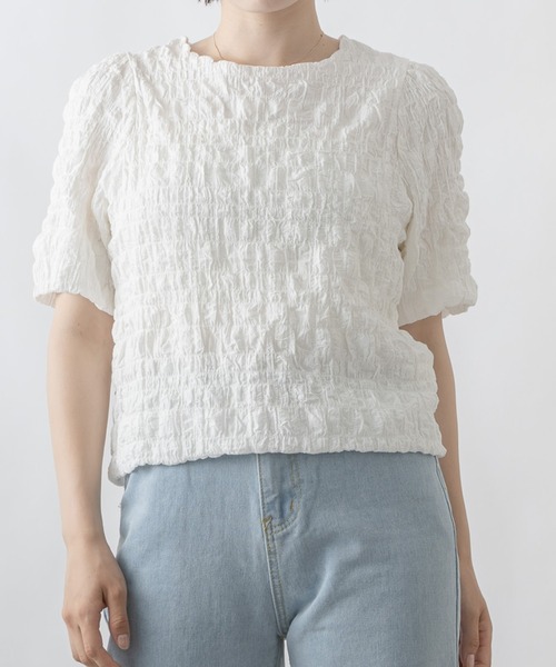 mebole(メボレ)の「パステルワッシャートップス(Tシャツ/カットソー・レディース・ホワイト/ピンク/ブルー/グリーン/アイボリー・FREE)」の19枚目の写真