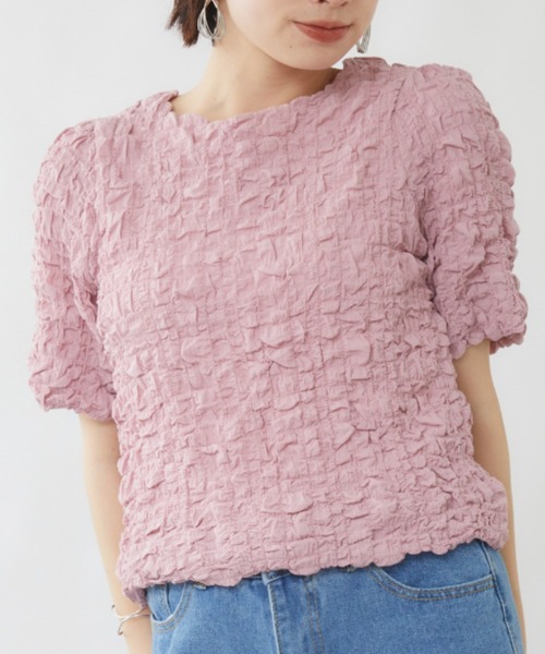 mebole(メボレ)の「パステルワッシャートップス(Tシャツ/カットソー・レディース・ホワイト/ピンク/ブルー/グリーン/アイボリー・FREE)」の6枚目の写真