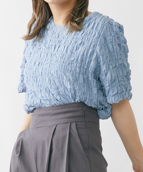 mebole(メボレ)の「パステルワッシャートップス(Tシャツ/カットソー・レディース・ホワイト/ピンク/ブルー/グリーン/アイボリー・FREE)」の16枚目の写真