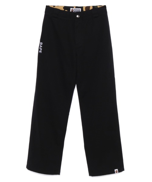 A BATHING APE（アベイシングエイプ）の「BAPE CHINO WORK PANTS L（チノパンツ・レディース・ブラック/ホワイト・SMALL/X-SMALL）」の2枚目の写真