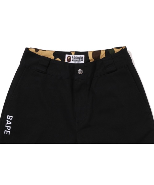 A BATHING APE（アベイシングエイプ）の「BAPE CHINO WORK PANTS L（チノパンツ・レディース・ブラック/ホワイト・SMALL/X-SMALL）」の6枚目の写真