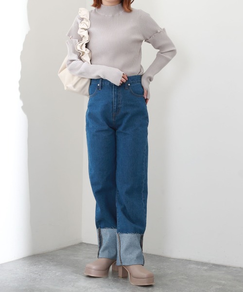 archives（アルシーヴ）の「厚底ヒールブーツ（ブーツ・レディース・ブラック/ベージュ・MEDIUM/LARGE）」の10枚目の写真