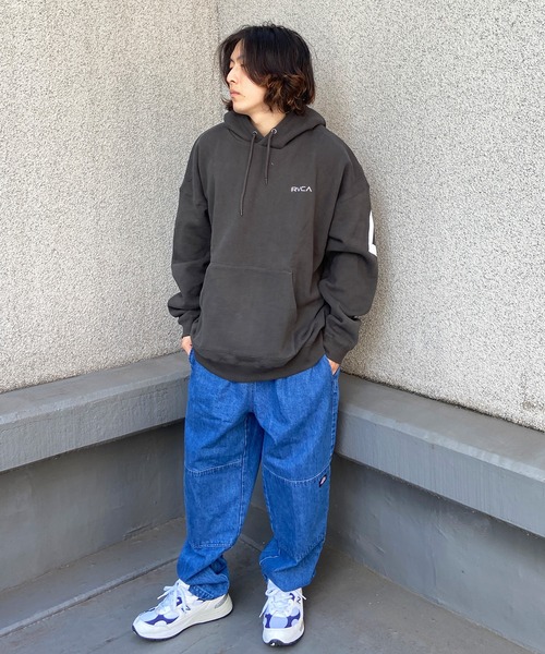 【RVCA】バックロゴ プルオーバーパーカー Plum / 送料無料 RVCA ルーカ パーカー キッズ プルオーバー スウェット
