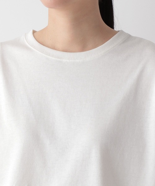 LOWRYS FARM（ローリーズファーム）の「キリカエユルＴシャツ　352427（Tシャツ/カットソー・レディース・オフホワイト/チャコールグレー/ブラウン/アイボリー・FREE）」の17枚目の写真