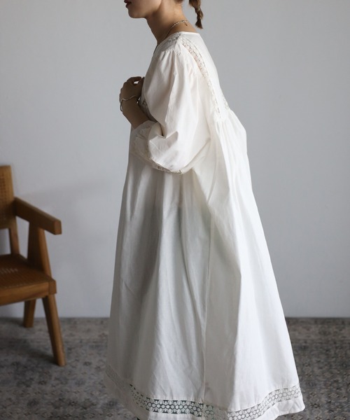 Bonjour Sagan（ボンジュールサガン）の「レースワンピースチュニック（チュニック・レディース・ホワイト/ブラック・FREE）」の18枚目の写真