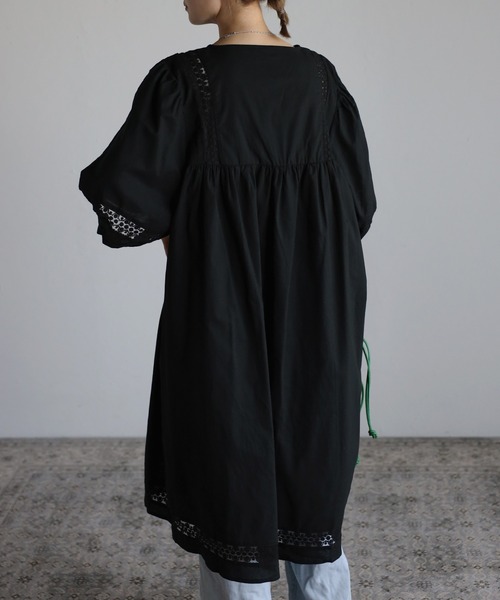 Bonjour Sagan（ボンジュールサガン）の「レースワンピースチュニック（チュニック・レディース・ホワイト/ブラック・FREE）」の4枚目の写真