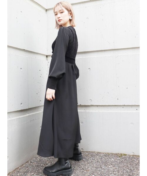 MURUA ワンピース セール】アシメZIPニットワンピース（ワンピース）｜MURUA