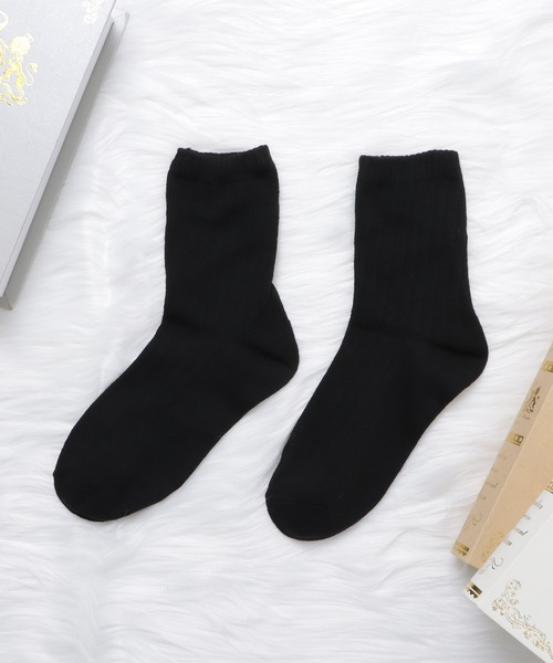 Lace Ladies（レースレディース）の「【10色組】 ショートリブソックスセット（ソックス/靴下・レディース・ブラック/マルチ・FREE）」の3枚目の写真