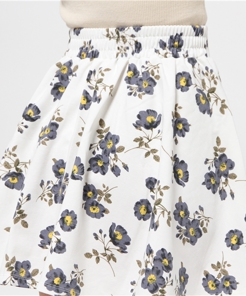 earth music&ecology（アースミュージックアンドエコロジー）の「【すきな丈スカート】花柄ミニフレアスカート（スカート・レディース・アイボリー/ネイビー・FREE）」の7枚目の写真