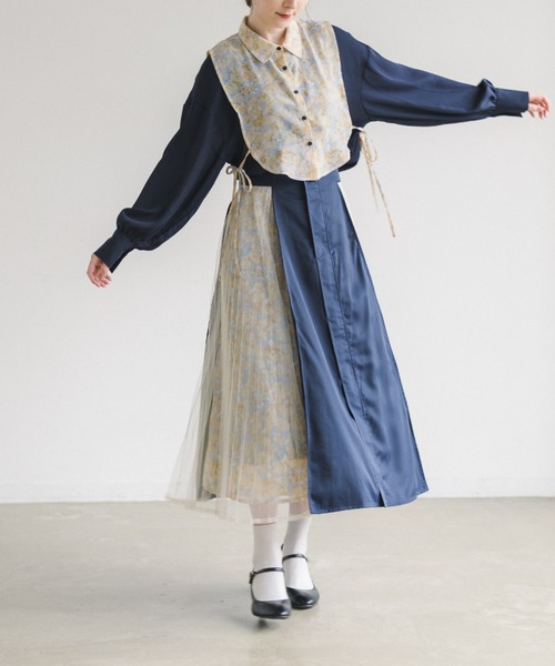 idem(イデム)の「side tulle skirt/サイドチュールプリーツスカート(スカート・レディース・アイボリー/ネイビー・FREE)」の21枚目の写真