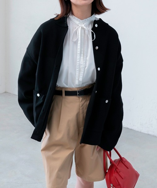 BONLECILL（ボンルシール）の「ジャケットライク オーバーニット