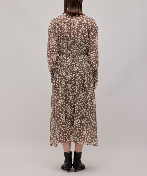 ROPE'（ロペ）の「【秋の新作】楊柳プリント スタンドフリルワンピース（ワンピース・レディース・ホワイト/ダークブラウン・38/36）」の14枚目の写真