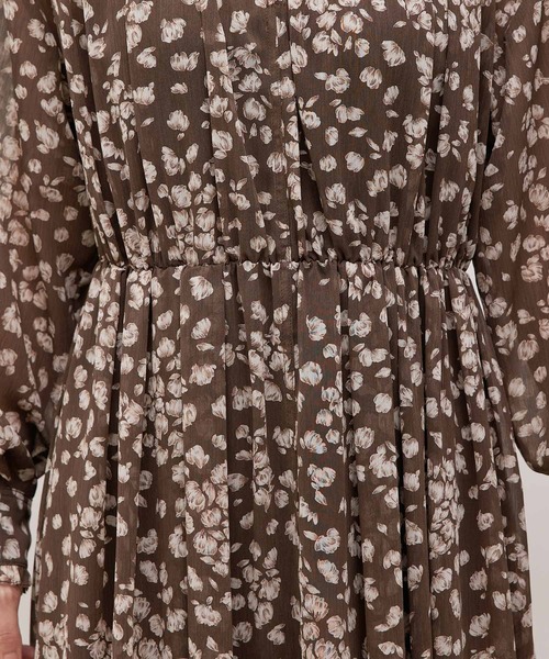 ROPE'（ロペ）の「【秋の新作】楊柳プリント スタンドフリルワンピース（ワンピース・レディース・ホワイト/ダークブラウン・38/36）」の20枚目の写真