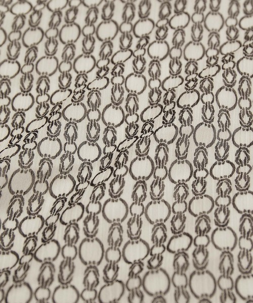 ROPE'（ロペ）の「【秋の新作】楊柳プリント スタンドフリルワンピース（ワンピース・レディース・ホワイト/ダークブラウン・38/36）」の15枚目の写真