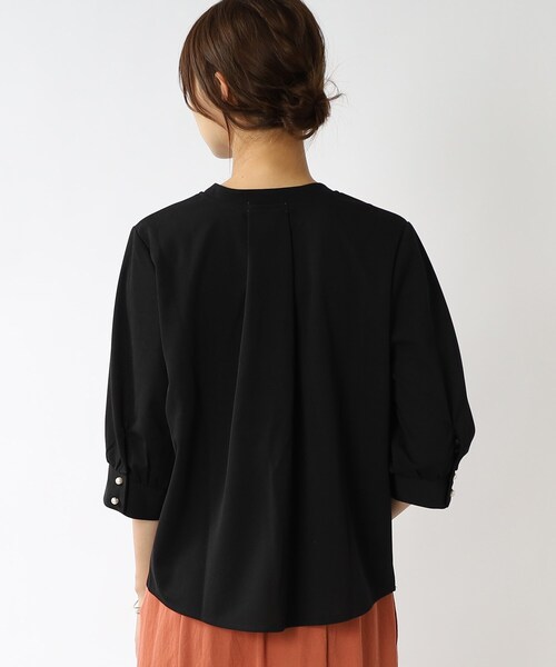 DRESKIP（ドレスキップ）の「◆ビジネスシーンにも！ 2WAYフロントトップス（Tシャツ/カットソー・レディース・ブラック/ピンク系/オフホワイト/ライトグレー・03/02/04）」の8枚目の写真