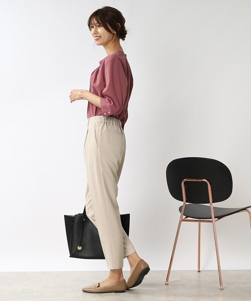 DRESKIP（ドレスキップ）の「◆ビジネスシーンにも！ 2WAYフロントトップス（Tシャツ/カットソー・レディース・ブラック/ピンク系/オフホワイト/ライトグレー・03/02/04）」の11枚目の写真