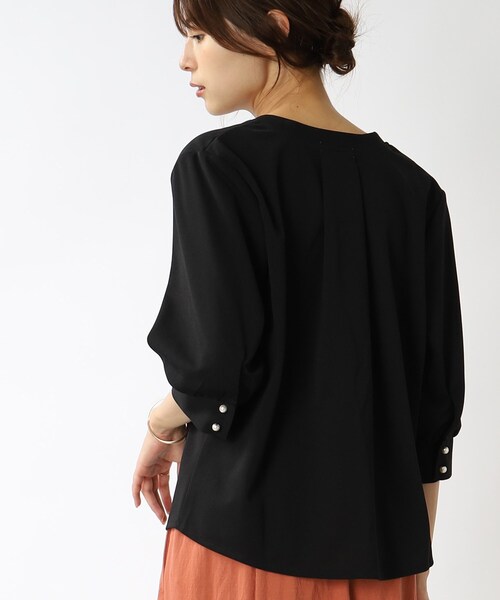 DRESKIP（ドレスキップ）の「◆ビジネスシーンにも！ 2WAYフロントトップス（Tシャツ/カットソー・レディース・ブラック/ピンク系/オフホワイト/ライトグレー・03/02/04）」の17枚目の写真