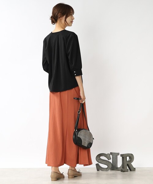 DRESKIP（ドレスキップ）の「◆ビジネスシーンにも！ 2WAYフロントトップス（Tシャツ/カットソー・レディース・ブラック/ピンク系/オフホワイト/ライトグレー・03/02/04）」の12枚目の写真