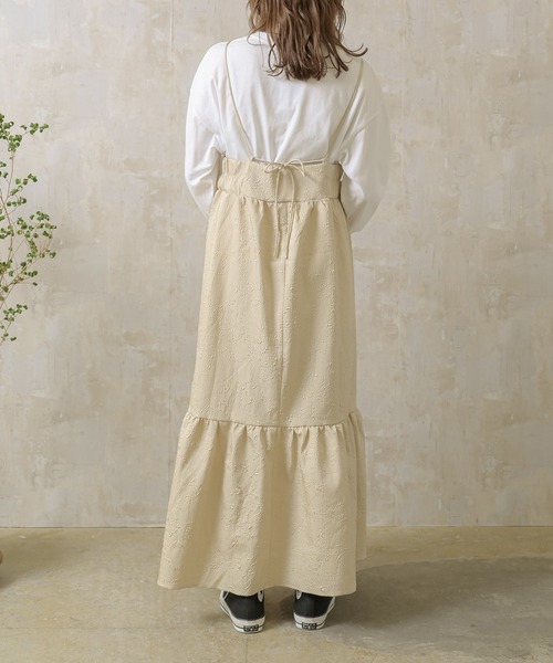 Lull（ルル）の「【Lull / ルル】ジャガードキャミワンピース（ワンピース・レディース・ブラック/ライトベージュ/ブルー・ONESIZE）」の11枚目の写真