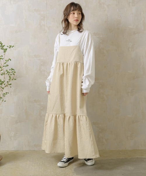 Lull（ルル）の「【Lull / ルル】ジャガードキャミワンピース（ワンピース・レディース・ブラック/ライトベージュ/ブルー・ONESIZE）」の19枚目の写真