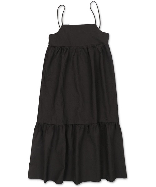 Lull（ルル）の「【Lull / ルル】ジャガードキャミワンピース（ワンピース・レディース・ブラック/ライトベージュ/ブルー・ONESIZE）」の4枚目の写真