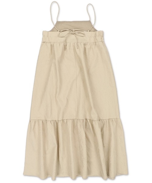 Lull（ルル）の「【Lull / ルル】ジャガードキャミワンピース（ワンピース・レディース・ブラック/ライトベージュ/ブルー・ONESIZE）」の7枚目の写真