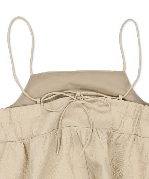 Lull（ルル）の「【Lull / ルル】ジャガードキャミワンピース（ワンピース・レディース・ブラック/ライトベージュ/ブルー・ONESIZE）」の8枚目の写真