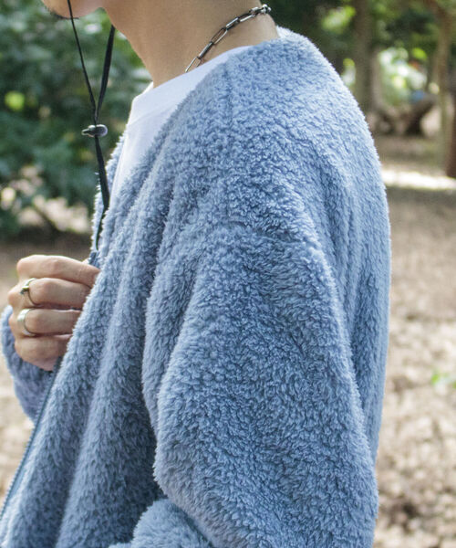 Franklin Climbing(フランクリンクライミング)の「【Franklin Climbing/フランクリンクライミング】カスケードシェルパフリースカーディガン(カーディガン/ボレロ・メンズ・ブラック/ライトブルー/チャコールグレー/キナリ・S/L/M)」の8枚目の写真