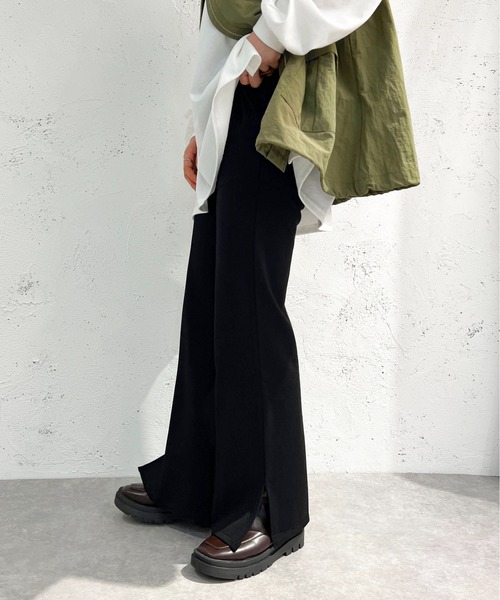 apres jour mignon（アプレジュールミニョン）の「センターシームパンツ【ZOZOTOWN限定アイテム】（スラックス・レディース・ブルー/ボルドー/ダークグリーン/ブラック/オレンジ・SMALL/MEDIUM/X-LARGE）」の7枚目の写真