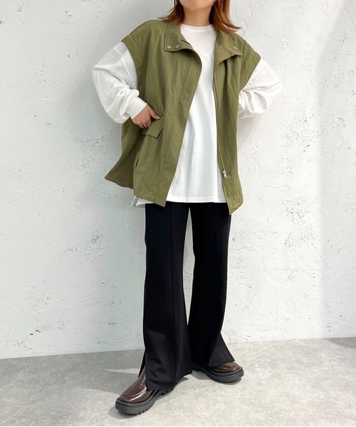 apres jour mignon（アプレジュールミニョン）の「センターシームパンツ【ZOZOTOWN限定アイテム】（スラックス・レディース・ブルー/ボルドー/ダークグリーン/ブラック/オレンジ・SMALL/MEDIUM/X-LARGE）」の9枚目の写真