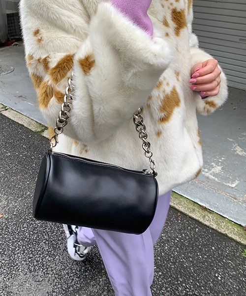 Casselini(キャセリーニ)の「Casselini(キャセリーニ)シリンダーバッグ(ショルダーバッグ・レディース・ブラック/パープル/オレンジ・FREE)」の12枚目の写真