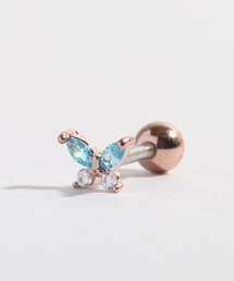 【Peony/ピオニー】/キュービックジルコニア バタフライ ミニスタッドピアス