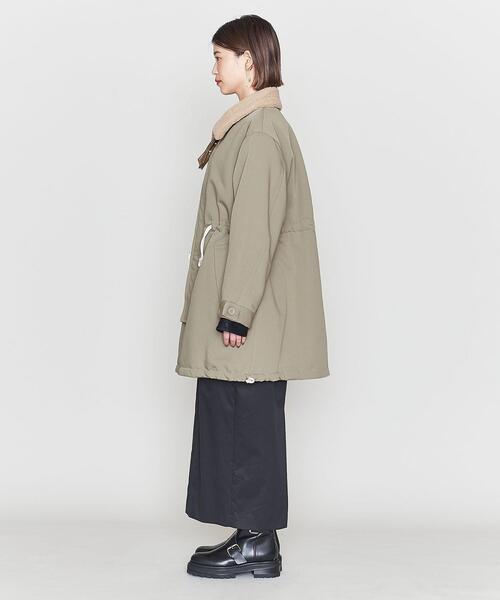 ASTRAET(アストラット)の「<ASTRAET>PE ツイル ボアカラー モッズコート(モッズコート・レディース・オリーブ・FREE)」の6枚目の写真