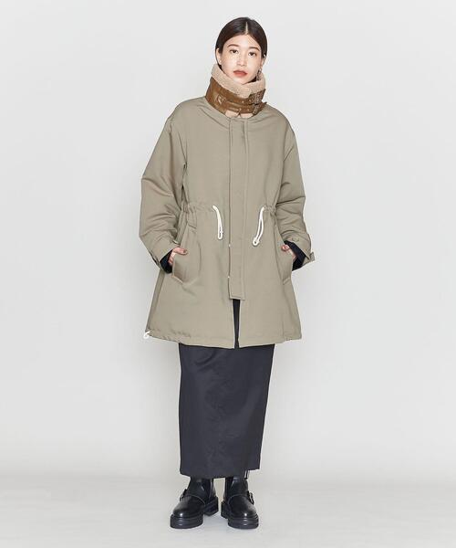 ASTRAET(アストラット)の「<ASTRAET>PE ツイル ボアカラー モッズコート(モッズコート・レディース・オリーブ・FREE)」の10枚目の写真