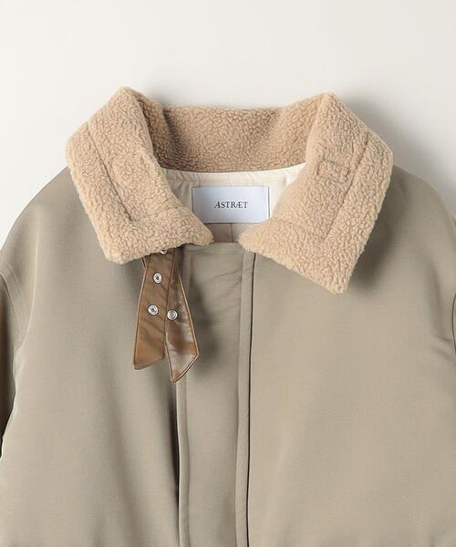 ASTRAET(アストラット)の「<ASTRAET>PE ツイル ボアカラー モッズコート(モッズコート・レディース・オリーブ・FREE)」の13枚目の写真