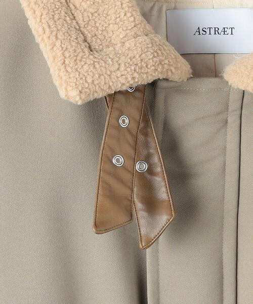 ASTRAET(アストラット)の「<ASTRAET>PE ツイル ボアカラー モッズコート(モッズコート・レディース・オリーブ・FREE)」の16枚目の写真