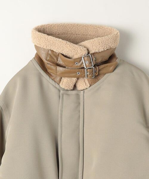 ASTRAET(アストラット)の「<ASTRAET>PE ツイル ボアカラー モッズコート(モッズコート・レディース・オリーブ・FREE)」の22枚目の写真