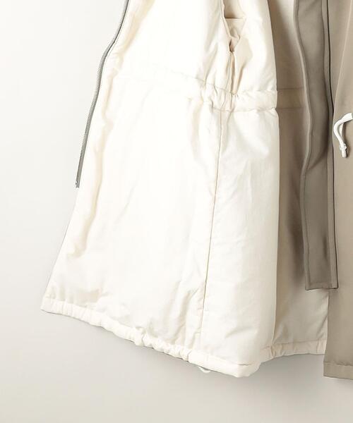 ASTRAET(アストラット)の「<ASTRAET>PE ツイル ボアカラー モッズコート(モッズコート・レディース・オリーブ・FREE)」の2枚目の写真